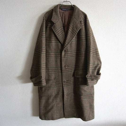 POLO RALPH LAUREN 90s Gun Club Check Tweed Coat Size A6