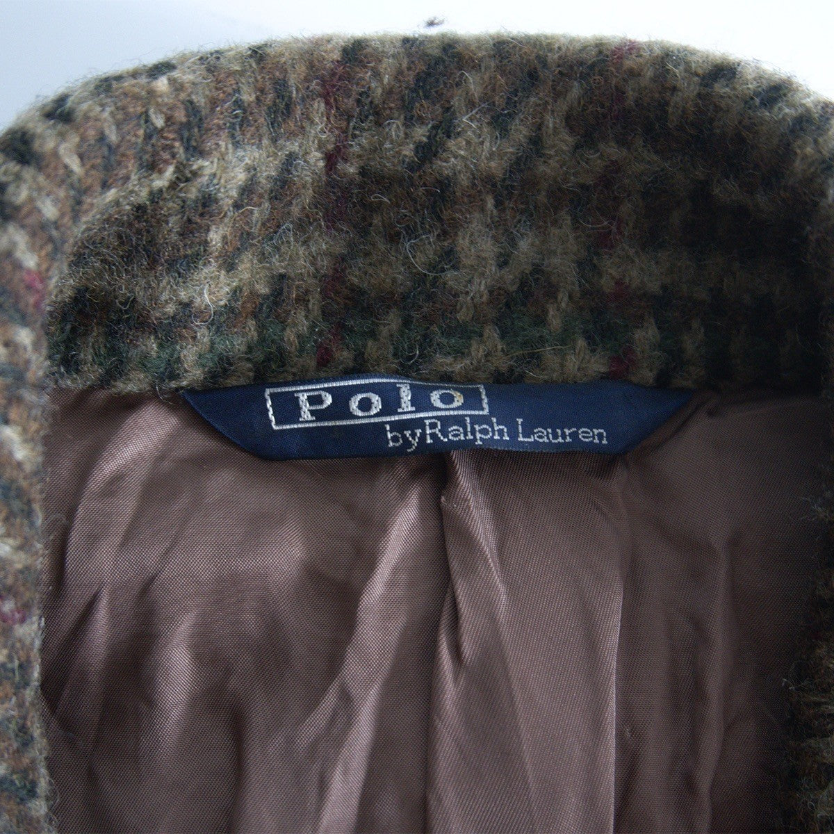 POLO RALPH LAUREN 90s Gun Club Check Tweed Coat Size A6