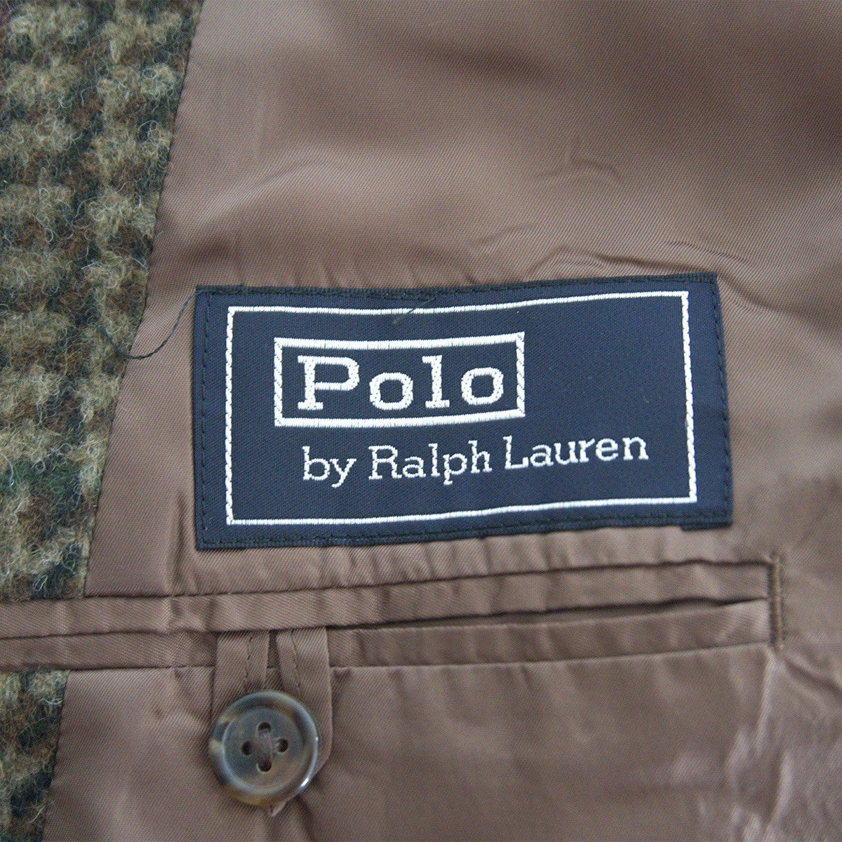 POLO RALPH LAUREN 90s Gun Club Check Tweed Coat Size A6