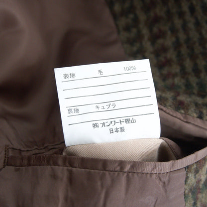 POLO RALPH LAUREN 90s Gun Club Check Tweed Coat Size A6