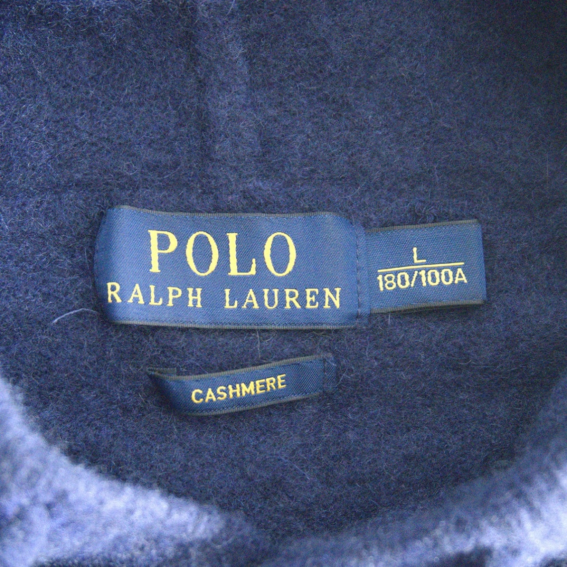 POLO RALPH LAUREN Cashmere Hoodie Navy Size L