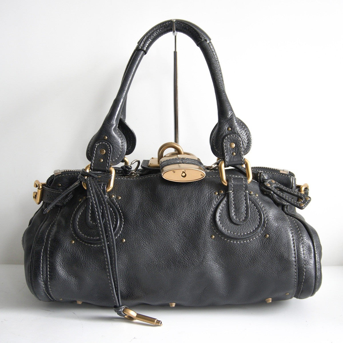CHLOE Paddington Handbag Cadena Y2K Black Size ONE SIZE