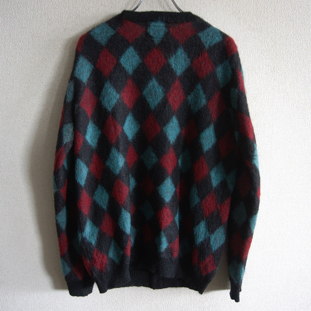 WACKO MARIA Argyle Mohair Cardigan Size S