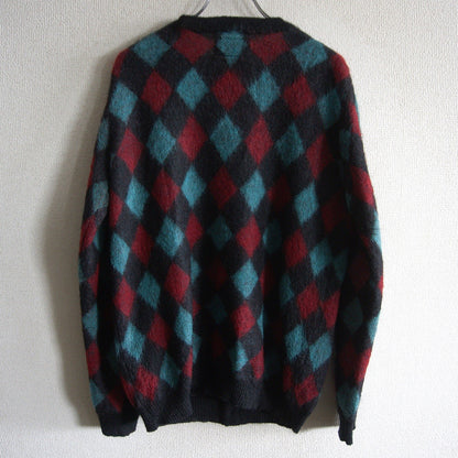 WACKO MARIA Argyle Mohair Cardigan Size S