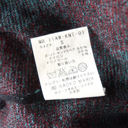 WACKO MARIA Argyle Mohair Cardigan Size S