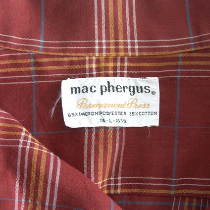 Mac Phergus 70s Open Collar Check Shirt Size L