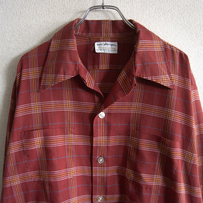 Mac Phergus 70s Open Collar Check Shirt Size L