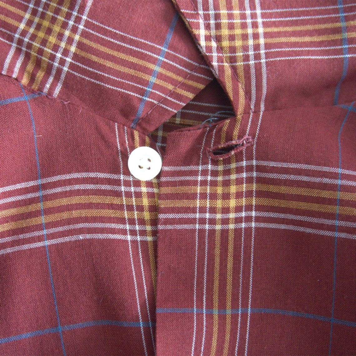 Mac Phergus 70s Open Collar Check Shirt Size L