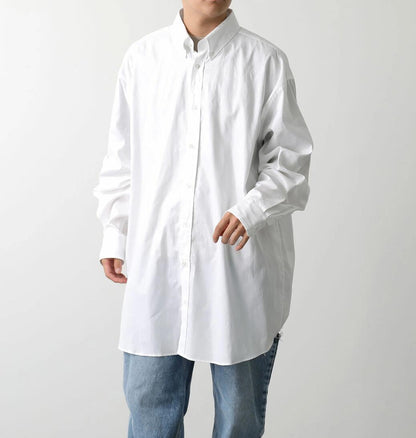 MAISON MARGIELA Oversized Organic Cotton Shirt White Size 38