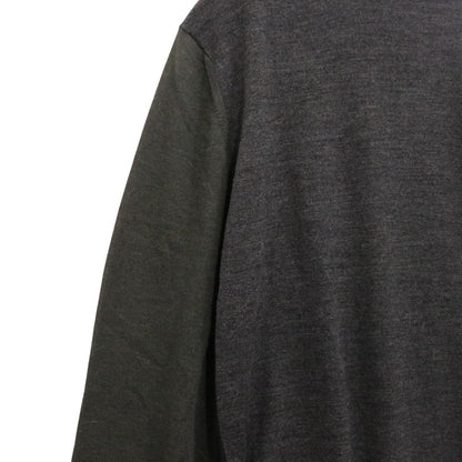 LANVIN Panelled High Gauge Turtleneck Sweater Gray Size S