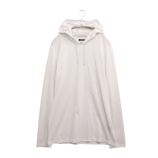 BALMAIN Logo Hooded Long Sleeve T-Shirt Size S