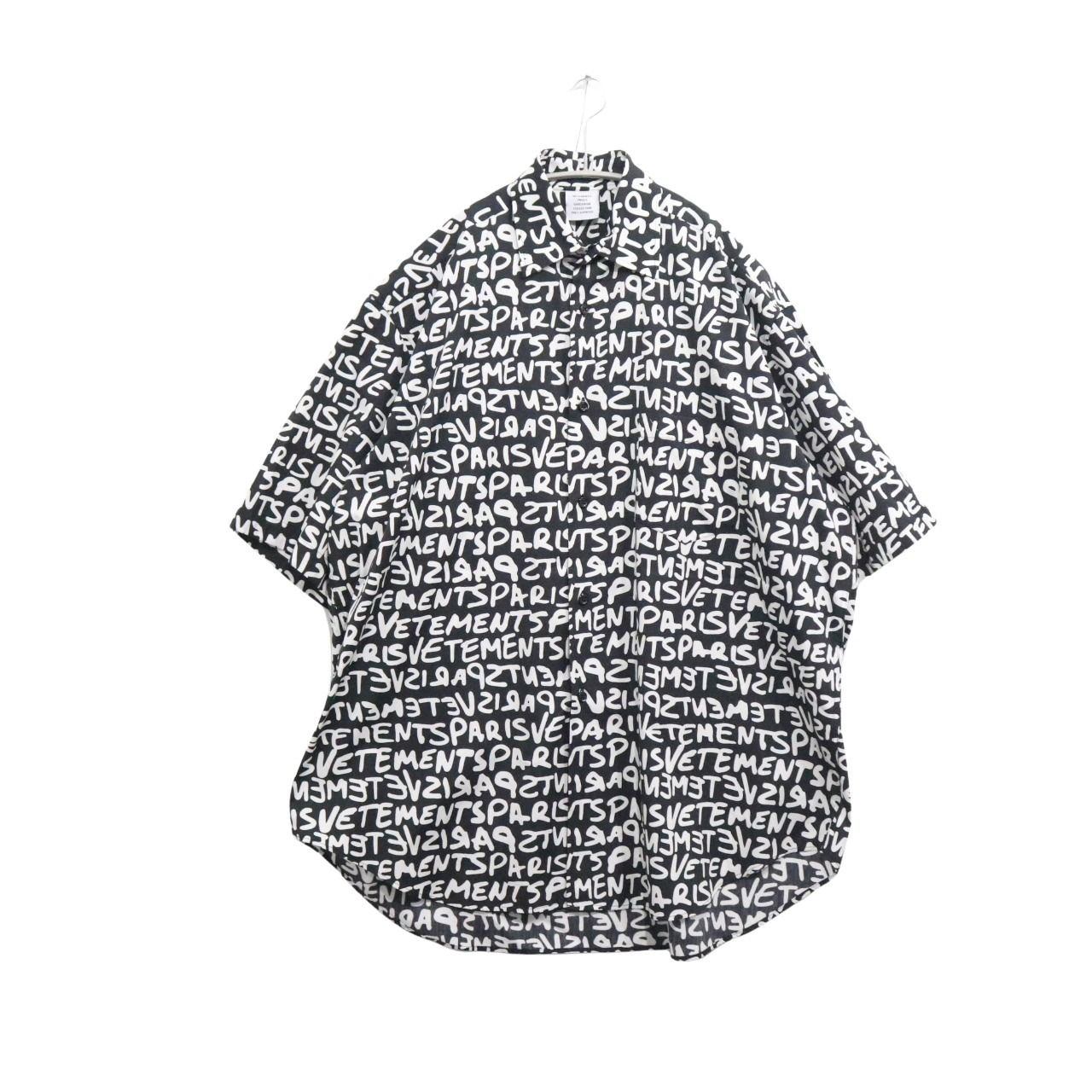 VETEMENTS 24SS Graffiti Print Oversized Sleeve Shirt Size S