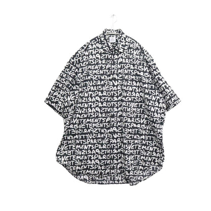 VETEMENTS 24SS Graffiti Print Oversized Sleeve Shirt Size S
