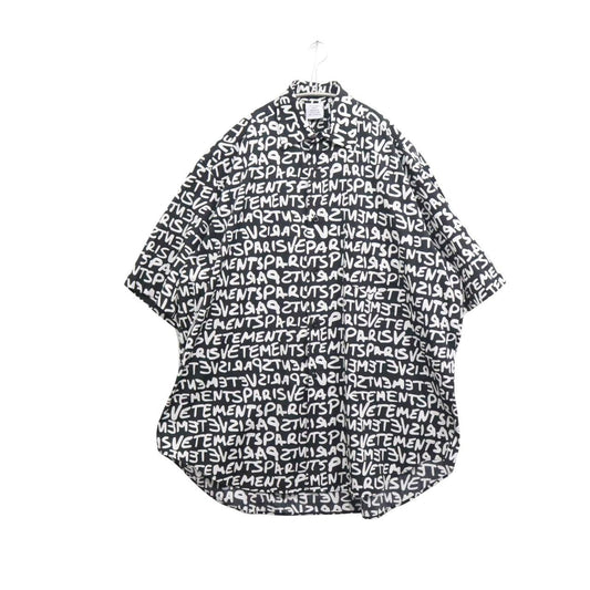 VETEMENTS 24SS Graffiti Print Oversized Sleeve Shirt Size S