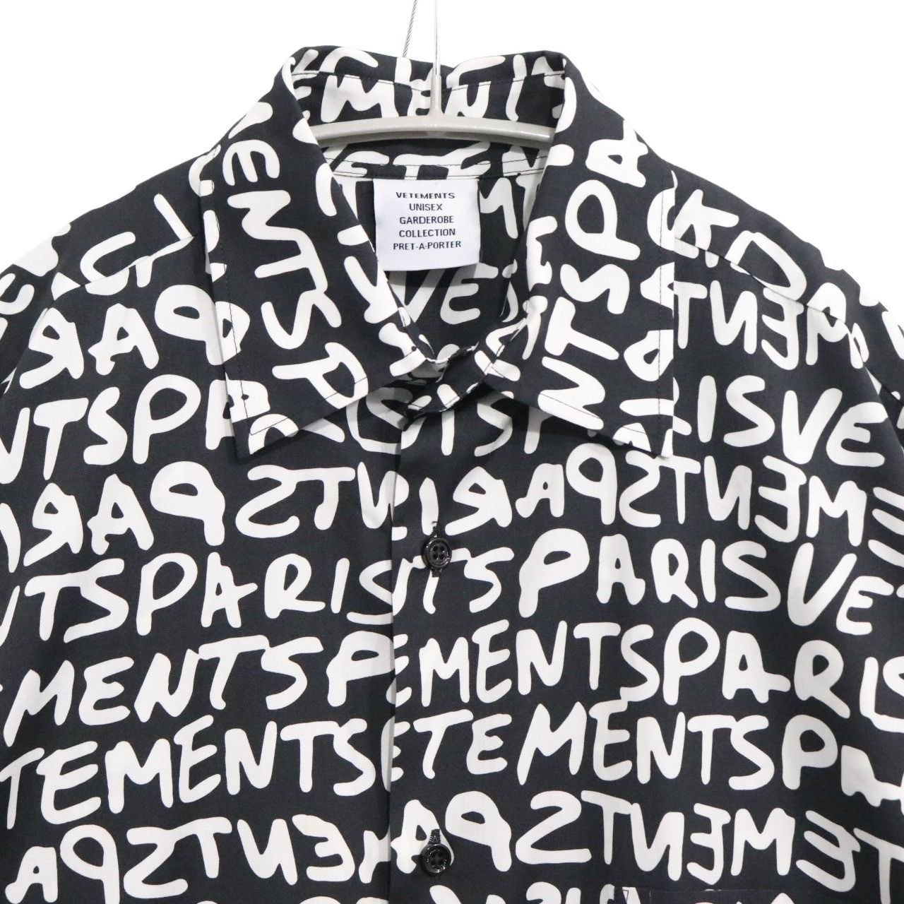 VETEMENTS 24SS Graffiti Print Oversized Sleeve Shirt Size S