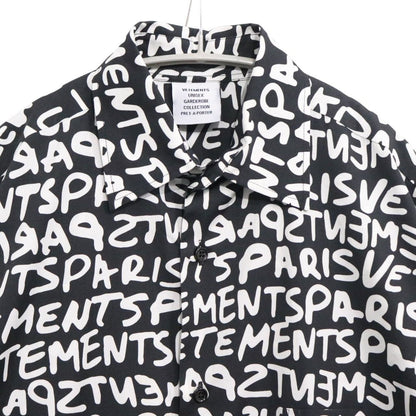 VETEMENTS 24SS Graffiti Print Oversized Sleeve Shirt Size S