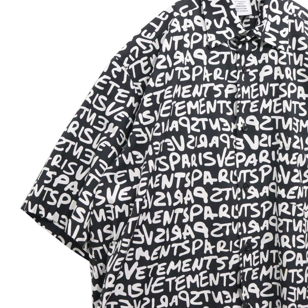 VETEMENTS 24SS Graffiti Print Oversized Sleeve Shirt Size S