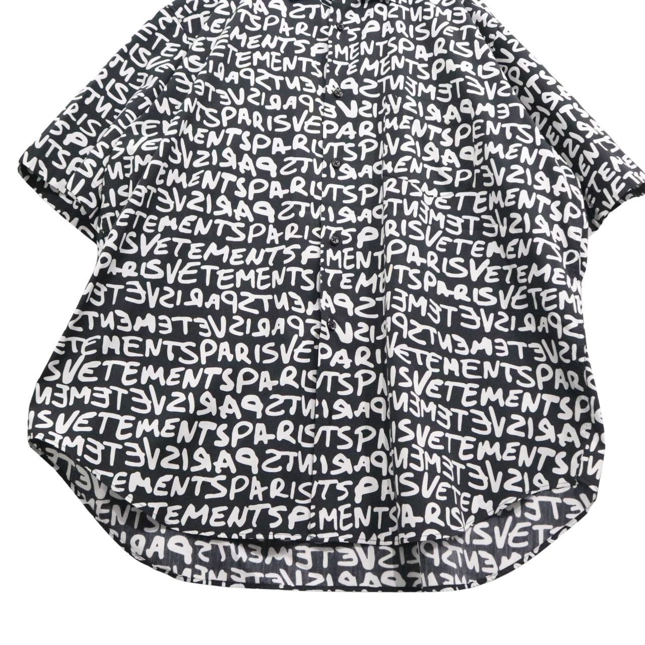 VETEMENTS 24SS Graffiti Print Oversized Sleeve Shirt Size S