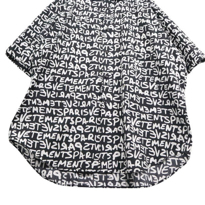 VETEMENTS 24SS Graffiti Print Oversized Sleeve Shirt Size S