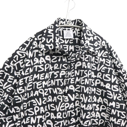 VETEMENTS 24SS Graffiti Print Oversized Sleeve Shirt Size S