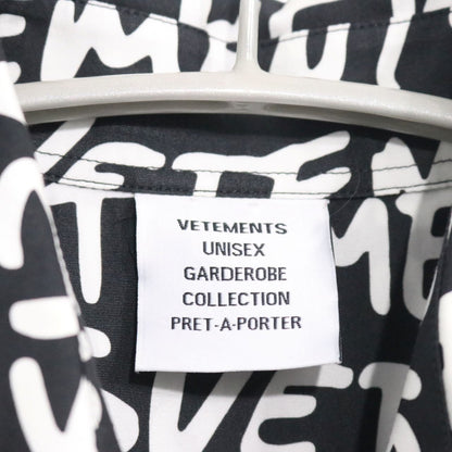 VETEMENTS 24SS Graffiti Print Oversized Sleeve Shirt Size S