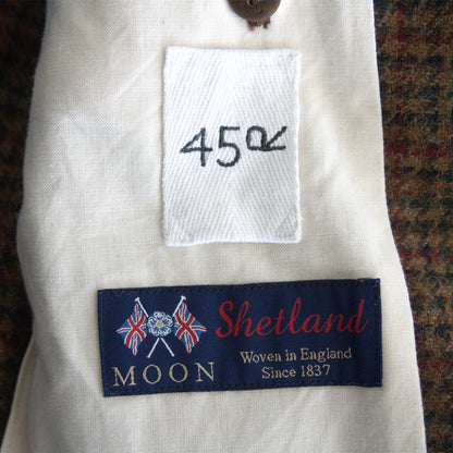 45R MOON Shetland Wool Tweed Jacket Size 4