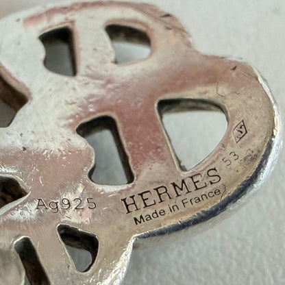 HERMES Silver 925 Enchainee GM Chaine d'Ancre Ring Size 53