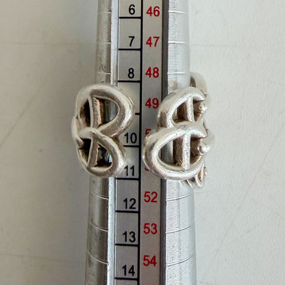HERMES Silver 925 Enchainee GM Chaine d'Ancre Ring Size 53