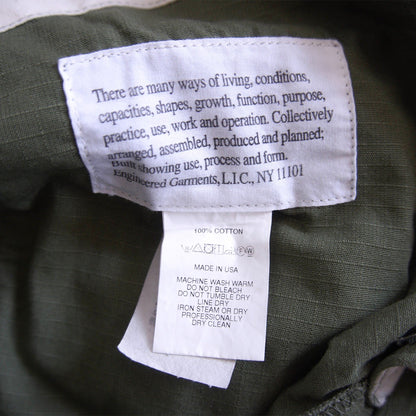 Engineered Garments Olive Cotton Ripstop Pants Size S Size