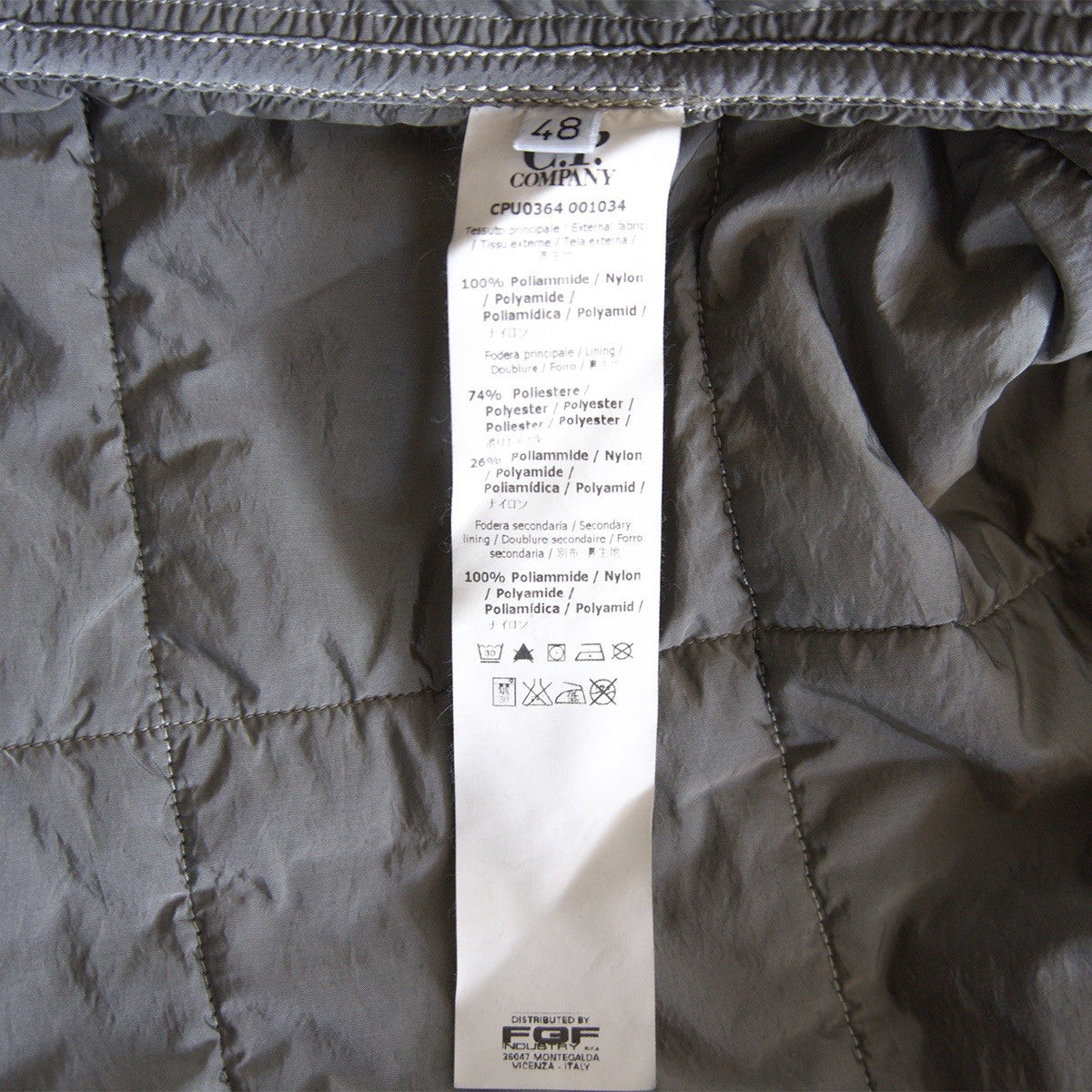 C.P.COMPANY 12AW Frosted Nylon Flock Goggle Jacket Size 48
