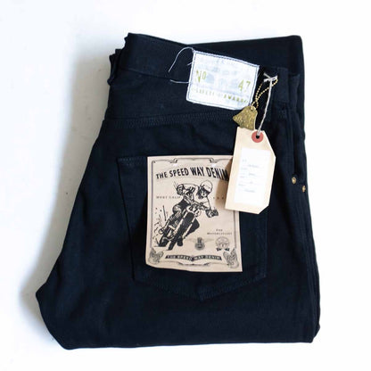 trophy clothing THE SPEEDWAY Double-Knee Black Jeans Size 34