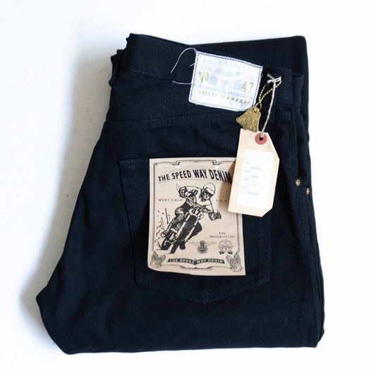 trophy clothing THE SPEEDWAY Double-Knee Black Jeans Size 34