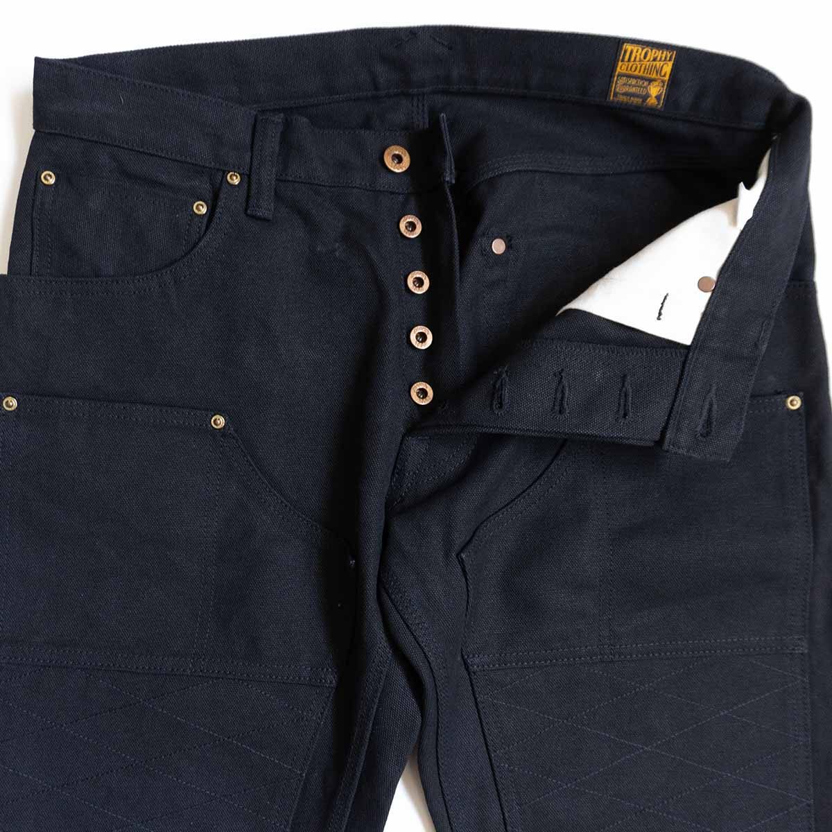 trophy clothing THE SPEEDWAY Double-Knee Black Jeans Size 34
