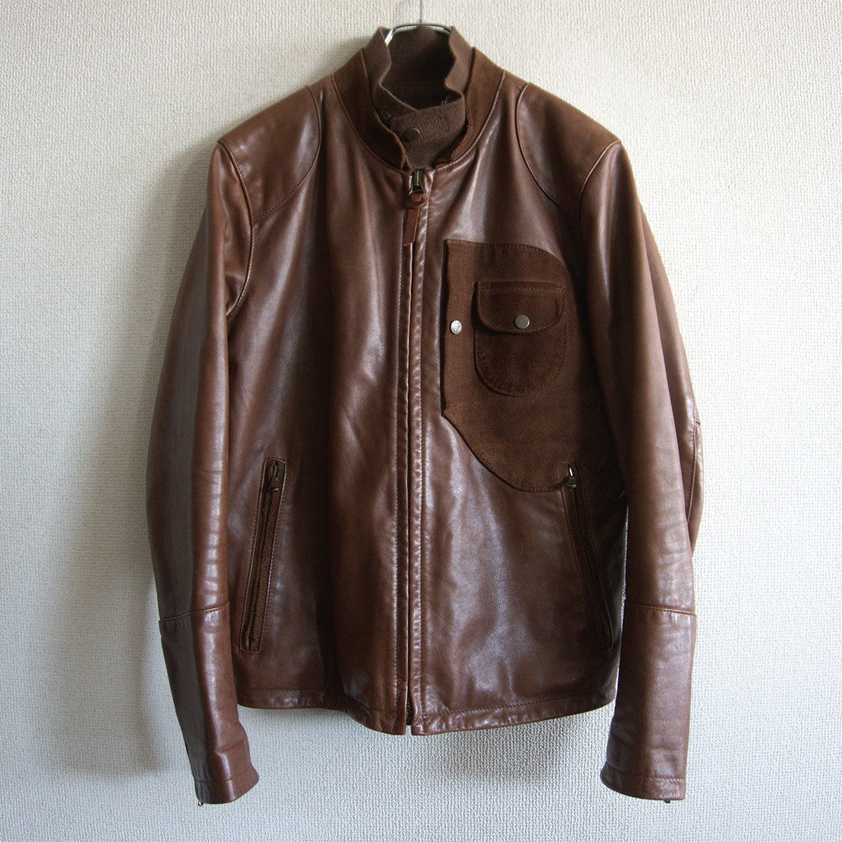 C.P. COMPANY Archive D-Pocket Leather Rider Jacket Size 48