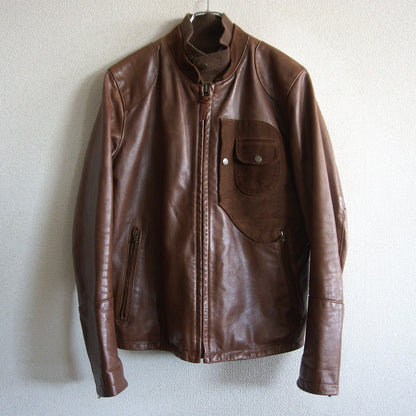 C.P. COMPANY Archive D-Pocket Leather Rider Jacket Size 48