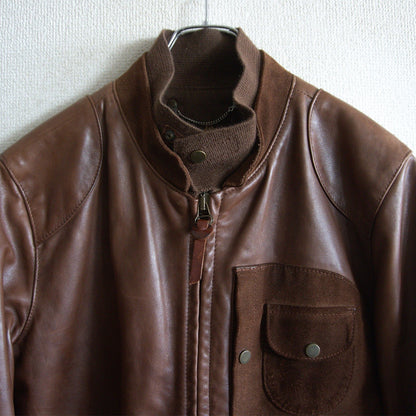 C.P. COMPANY Archive D-Pocket Leather Rider Jacket Size 48