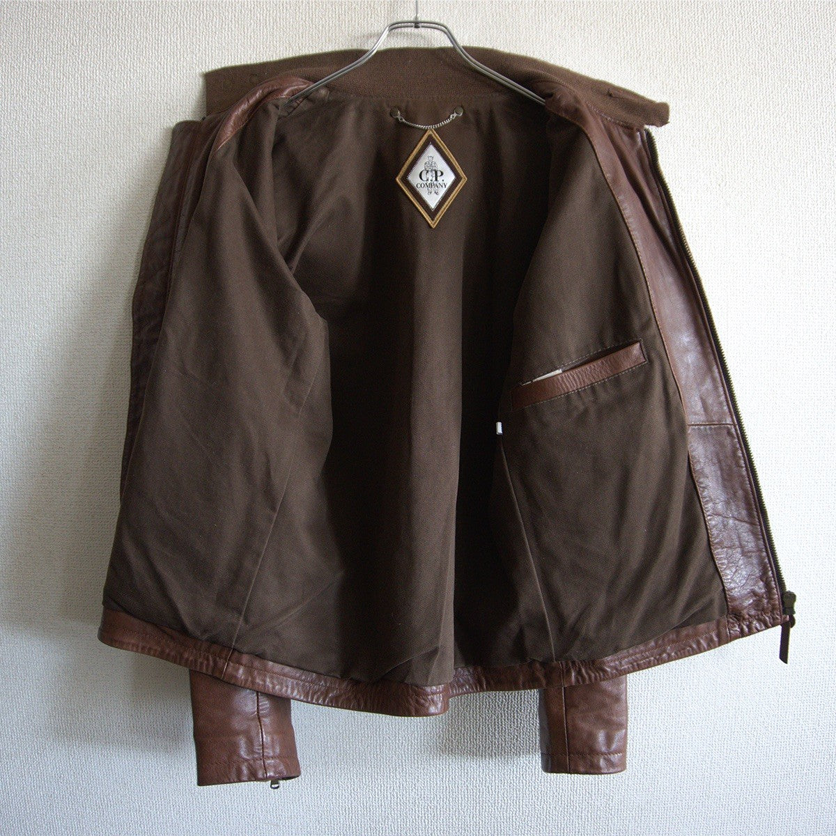 C.P. COMPANY Archive D-Pocket Leather Rider Jacket Size 48