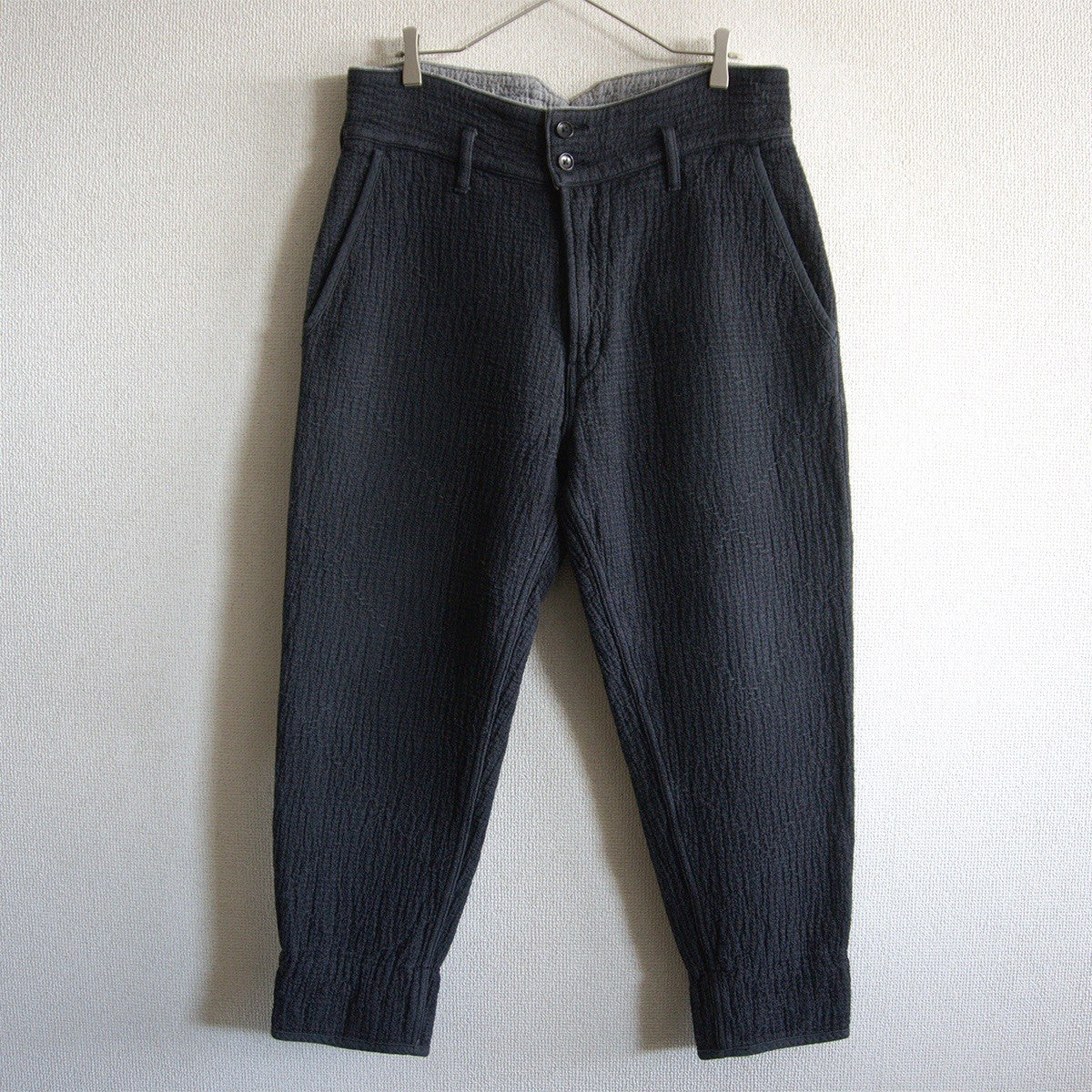 PORTER CLASSIC Sashiko Grease Pants Black Size M