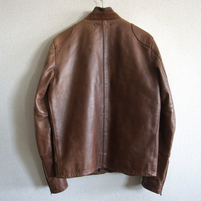 C.P. COMPANY Archive D-Pocket Leather Rider Jacket Size 48