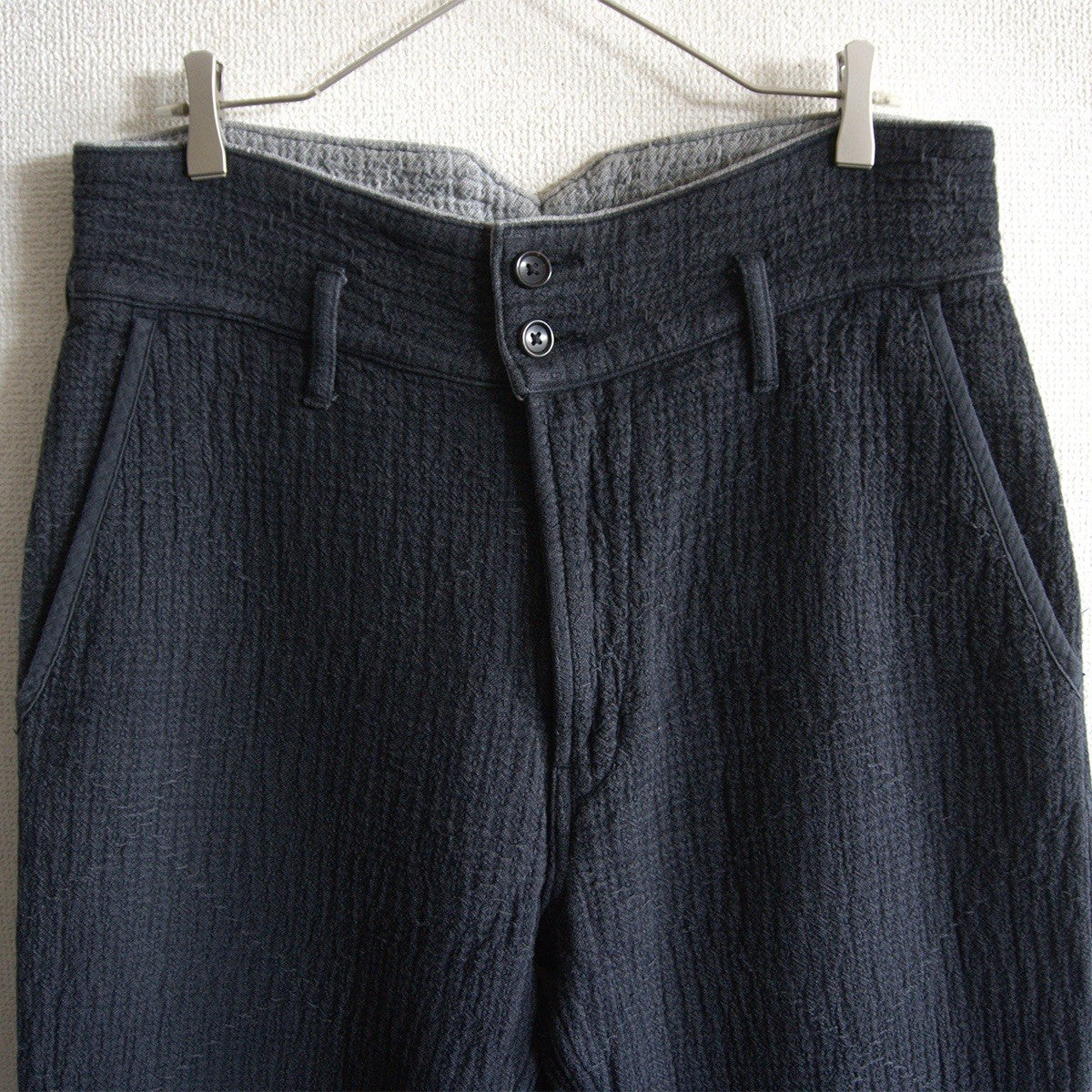 PORTER CLASSIC Sashiko Grease Pants Black Size M