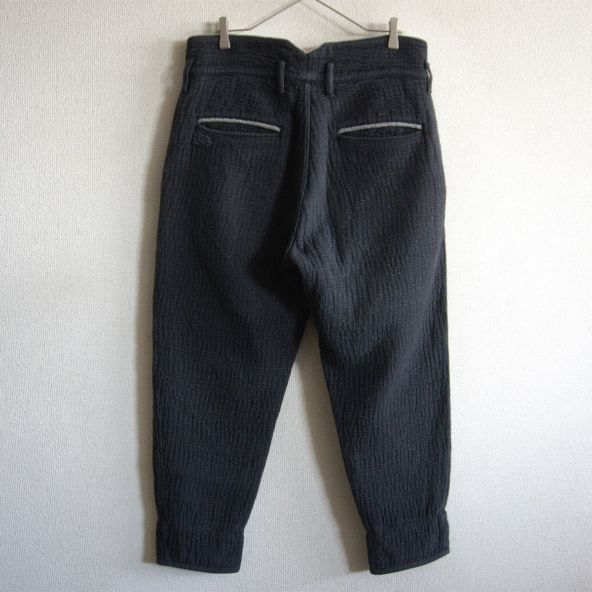 PORTER CLASSIC Sashiko Grease Pants Black Size M