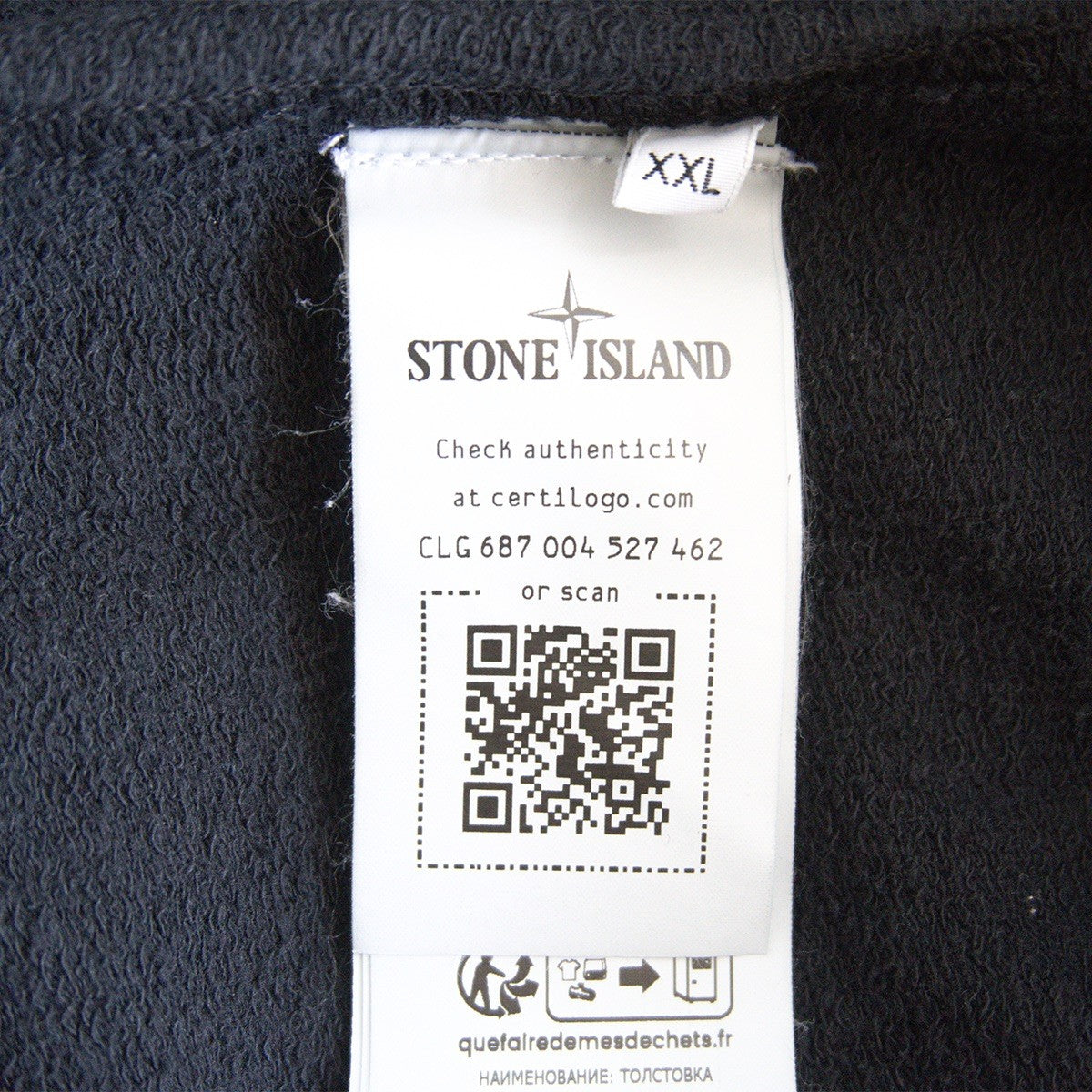 STONE ISLAND 24SS Crewneck Sweatshirt Black Size XXL