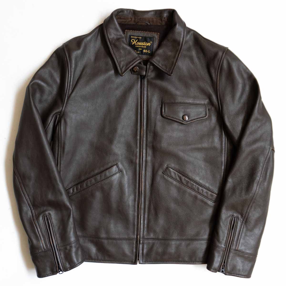 HOUSTON Cowhide Leather Sports Jacket Size 40L