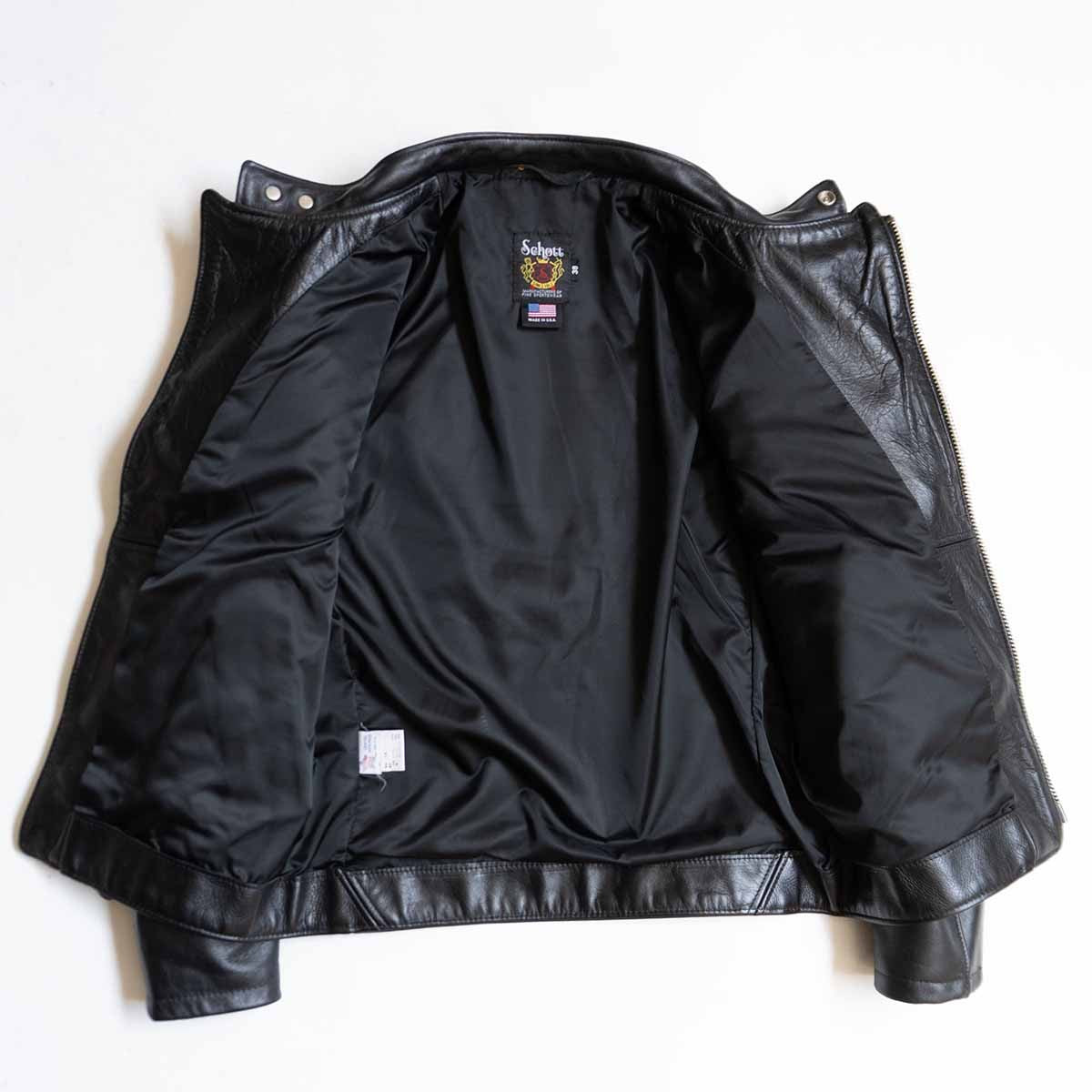 SCHOTT 603US One Star Double Rider Leather Jacket Size M
