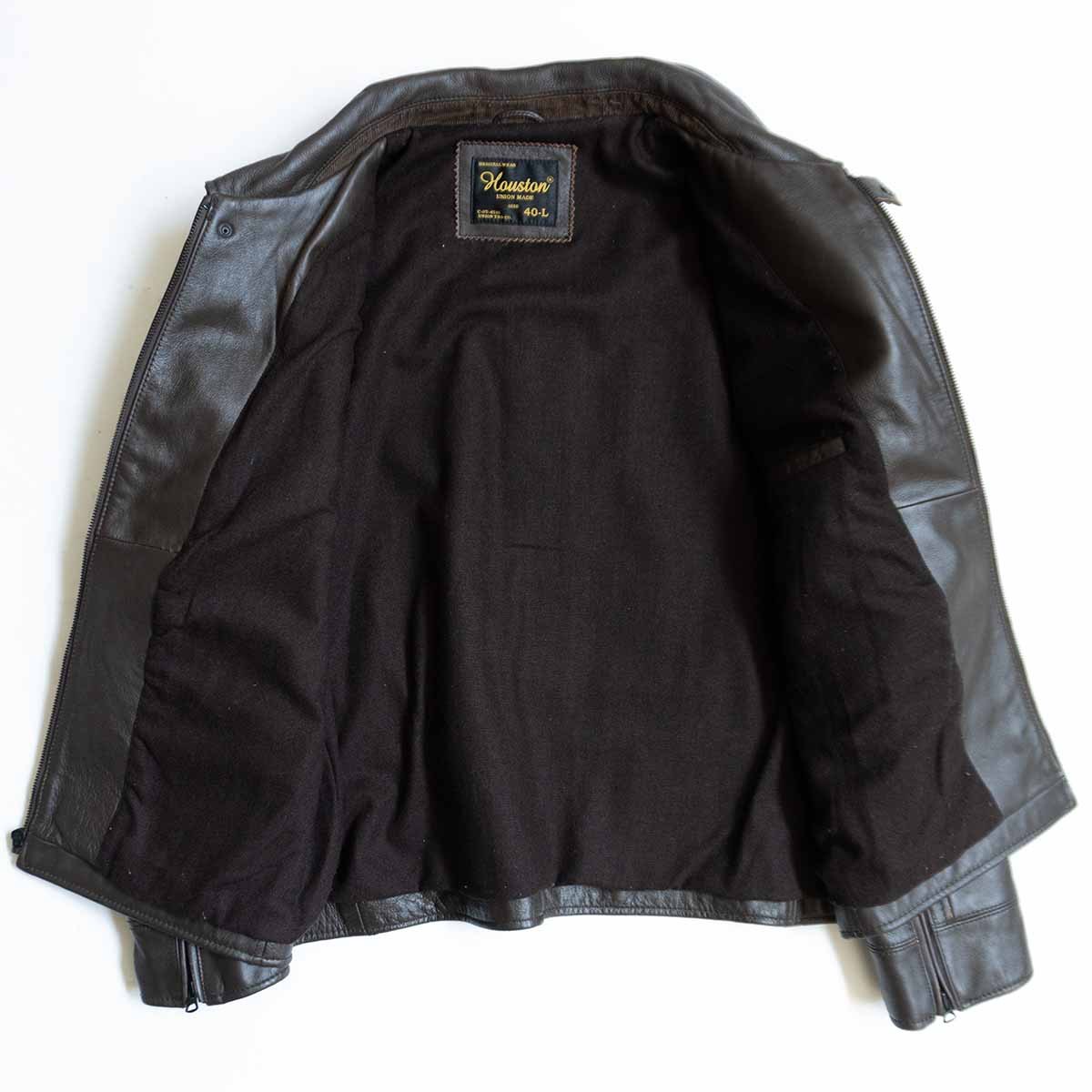 HOUSTON Cowhide Leather Sports Jacket Size 40L