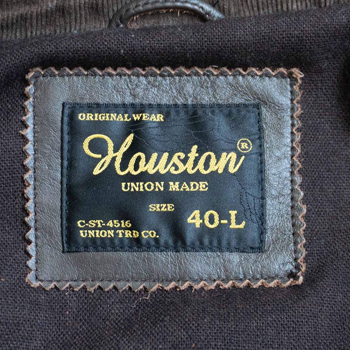 HOUSTON Cowhide Leather Sports Jacket Size 40L