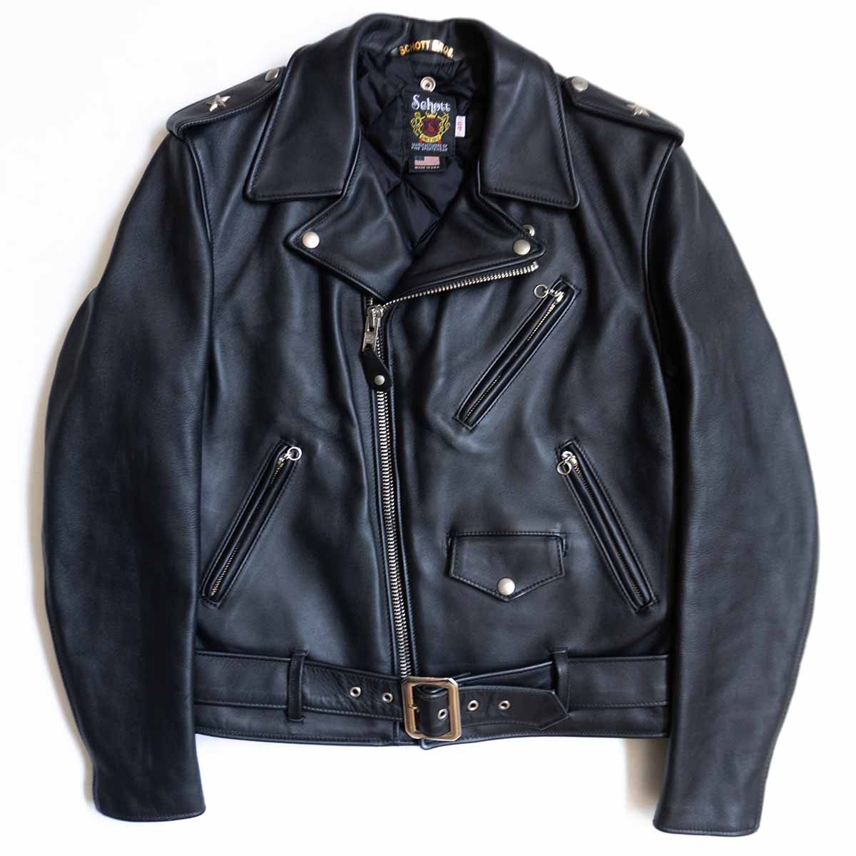SCHOTT 613US One Star Double Rider Jacket Black Size 40
