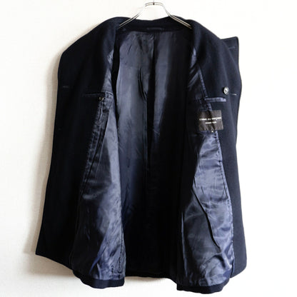 COMME des GARCONS HOMME 00s Double Breasted Coat Navy Size M