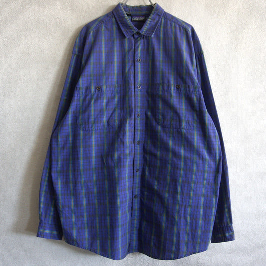 PATAGONIA 00s Organic Cotton Check Shirt Size L