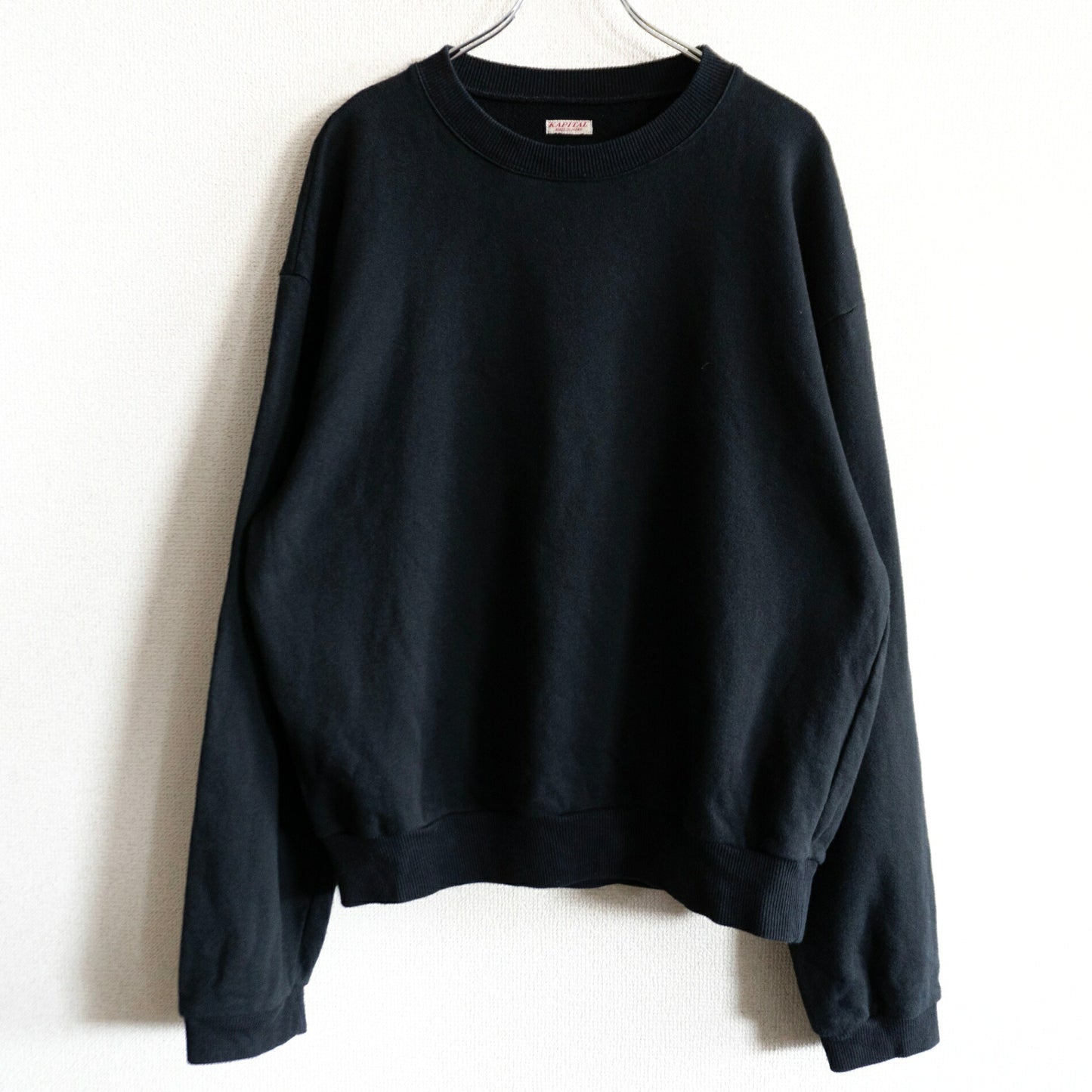 KAPITAL Smiley Face Sweatshirt Black Size 5